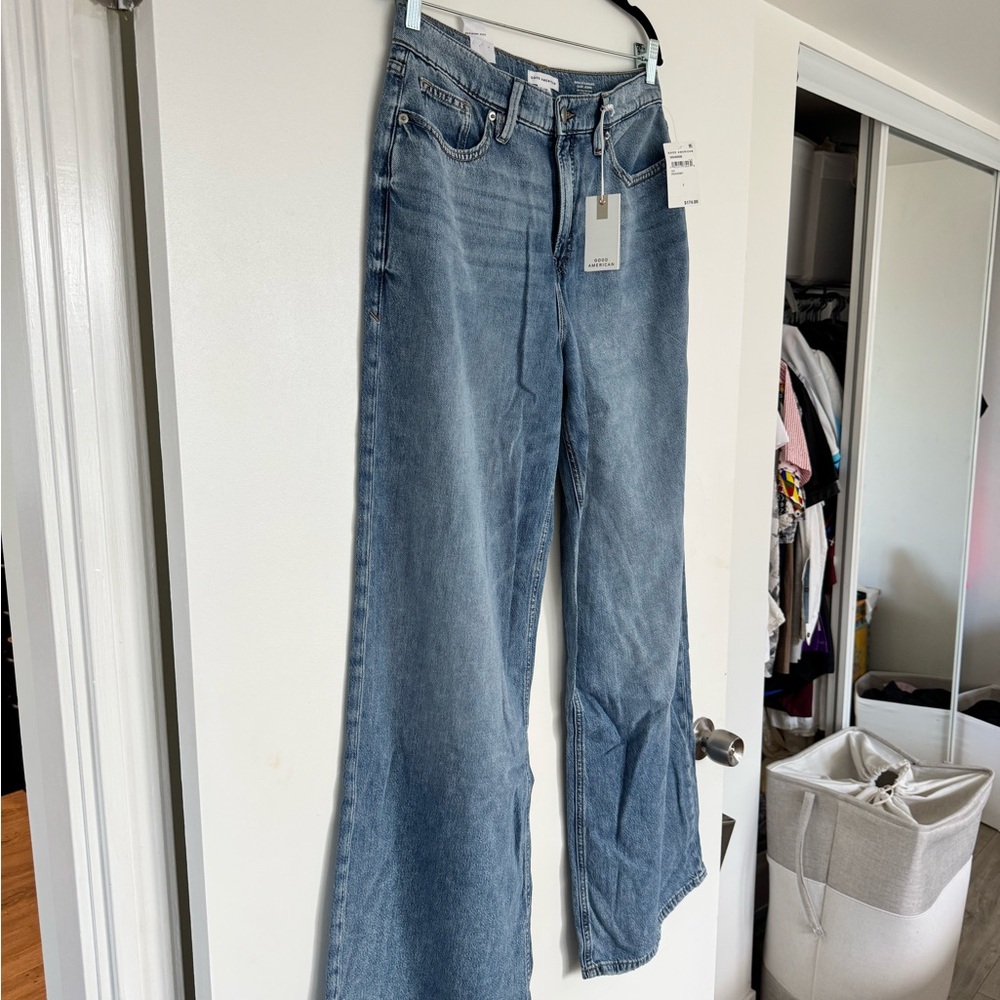 Good American Blue Flare & Wide Leg Jeans